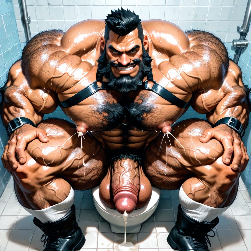 Detailed Muscles, Low Hanging Balls, Cock-shaped Nipples AI Gay Porn