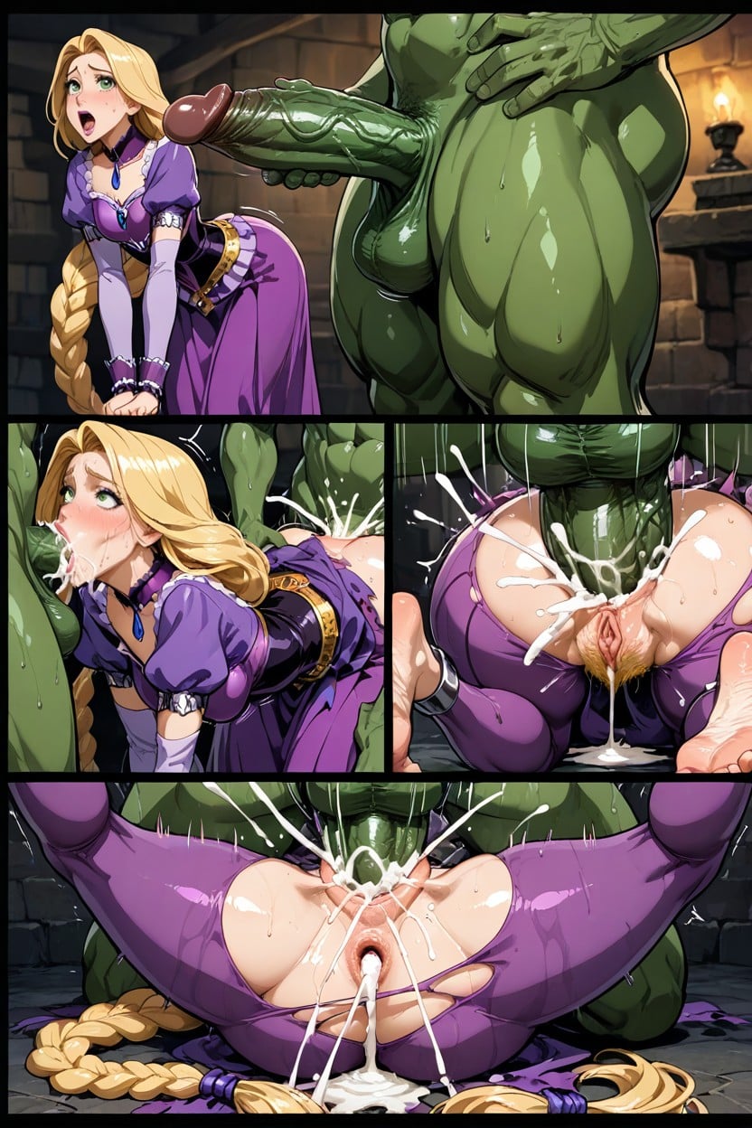 Spread Long Toes, Braid, Anime-realism Art Style Hentai AI Porn