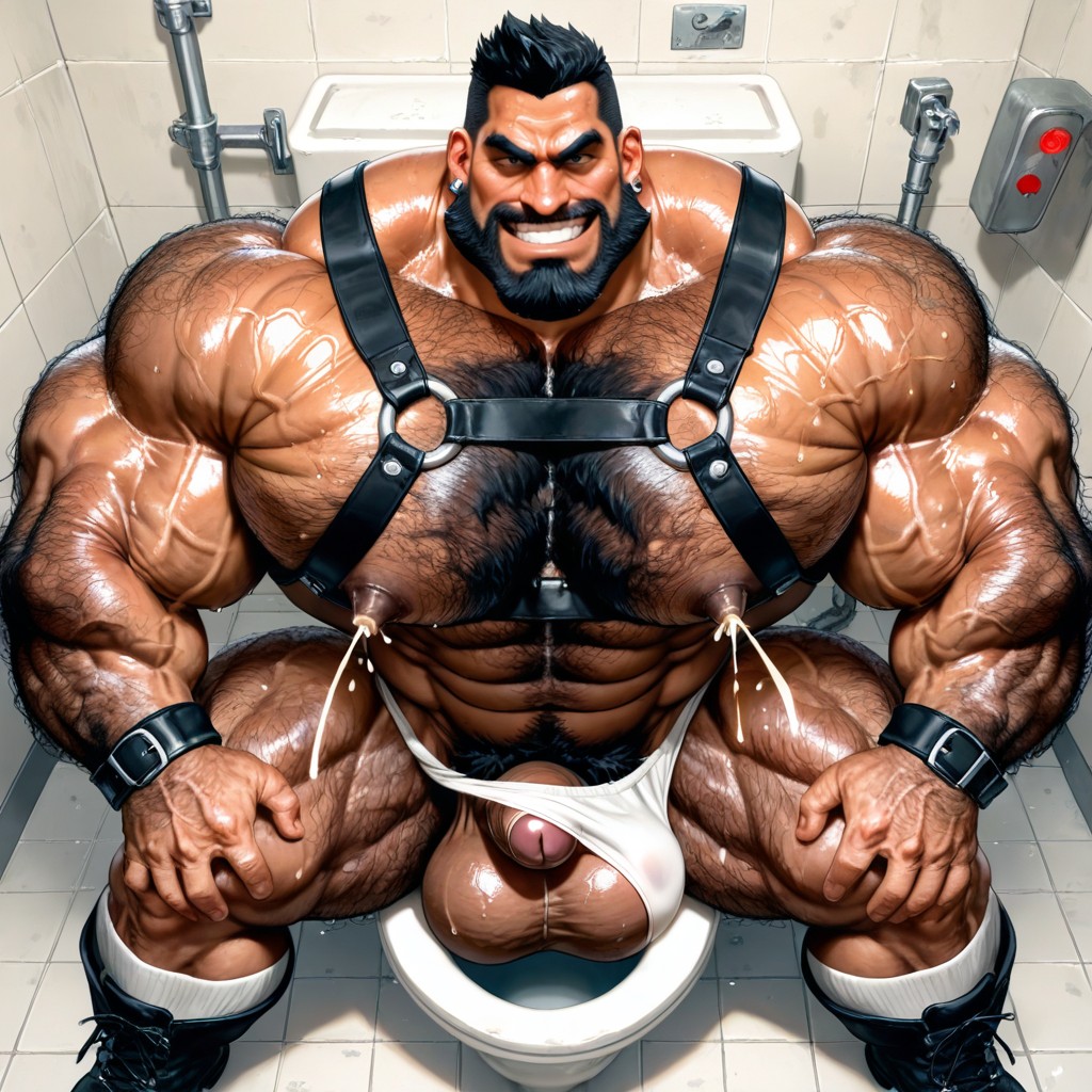 Dark Tanned Skin, Lactating, Hyper Hairy Body Porno gay IA