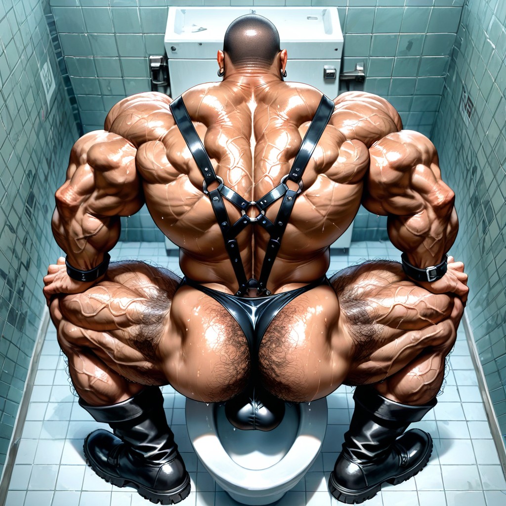Detailed Muscles, Textured, Smug Expression AI Gay Porn