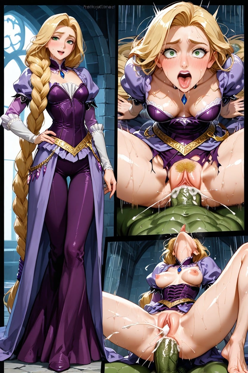 Green Eyes, Irregular Black Borders Views, Motion Lines Hentai AI Porn