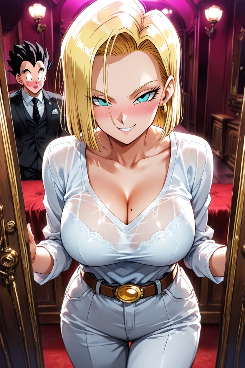 Gohan And Android From Dragon Ball, Smug Expression, Horny Hentai AI Porn
