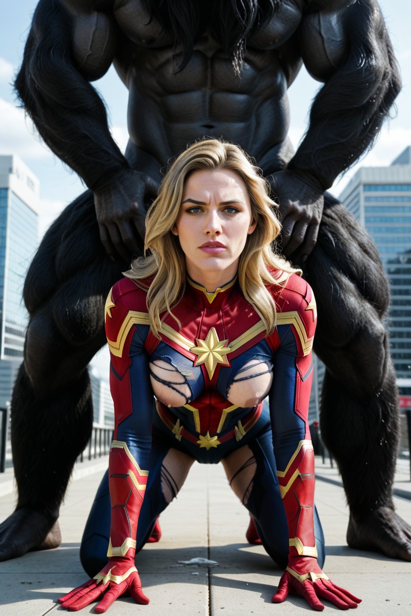 Cum, Giant Massive Beast Grabs The Woman, Super Resolution AI Porn