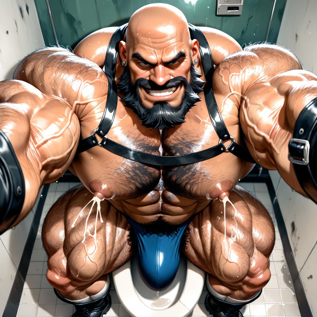Exposed Muscle Thighs, Rear View, Incredibly Wide Shoulders AI Gay Porn