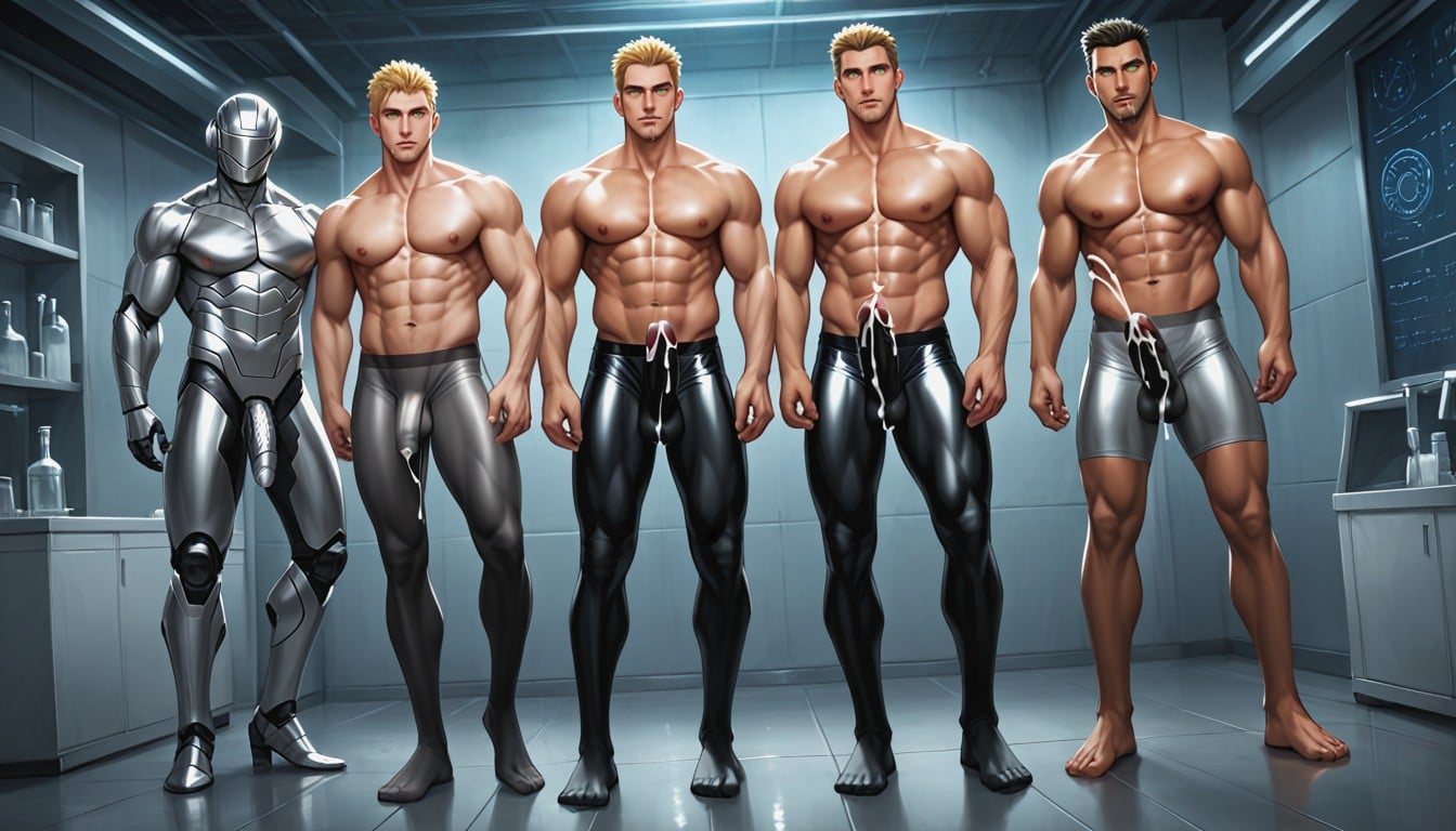 Drooling, Standing, Standing AI Gay Porn