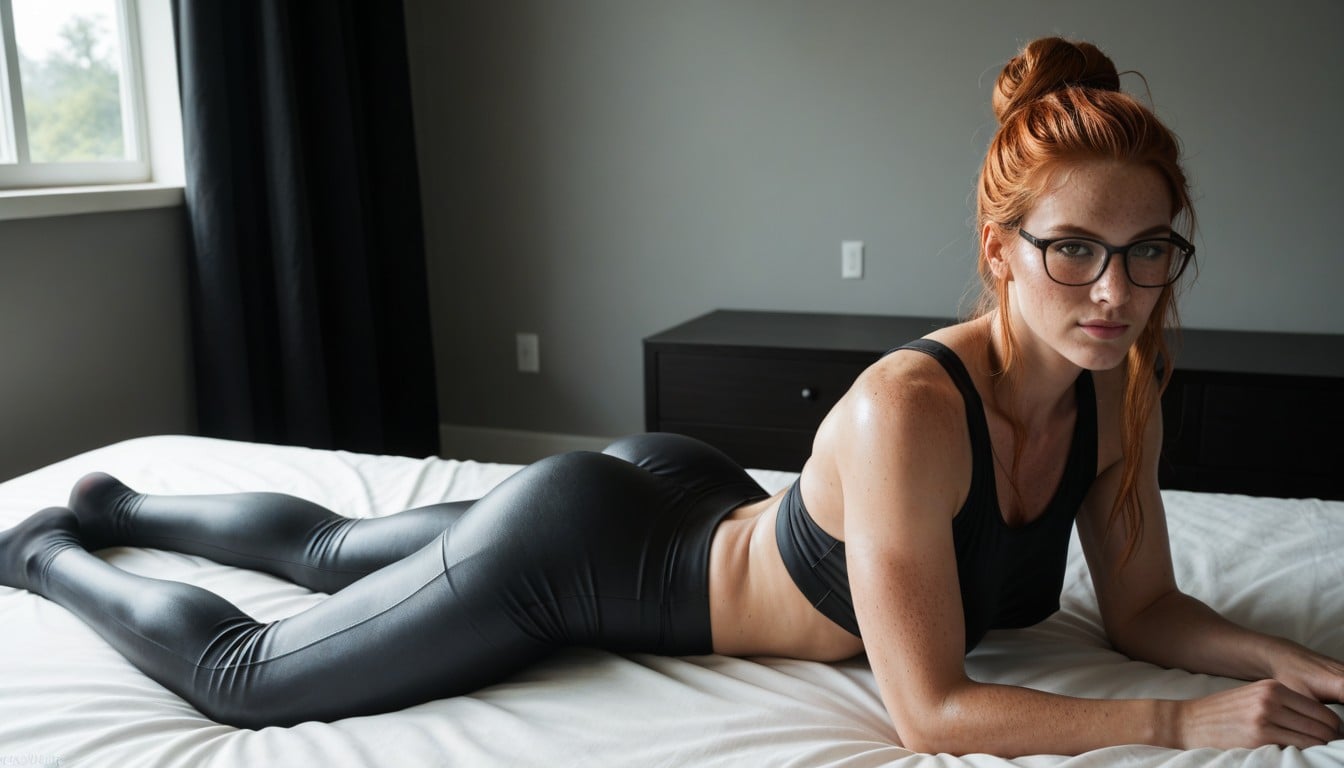 18+, Pants Half Off, Tight Yoga Pants AI Porn