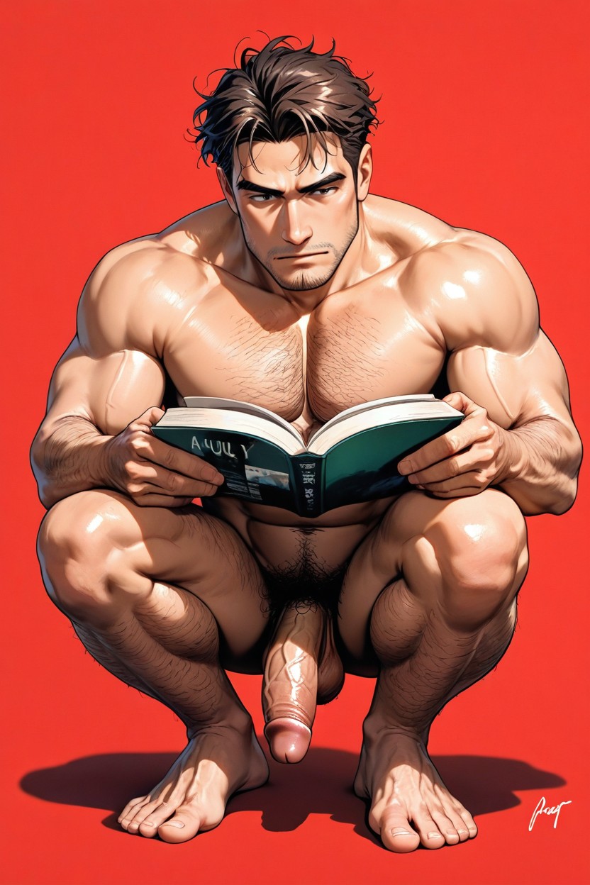 Testicles, Hairy Crotch, Hairy Derierre AI Gay Porn