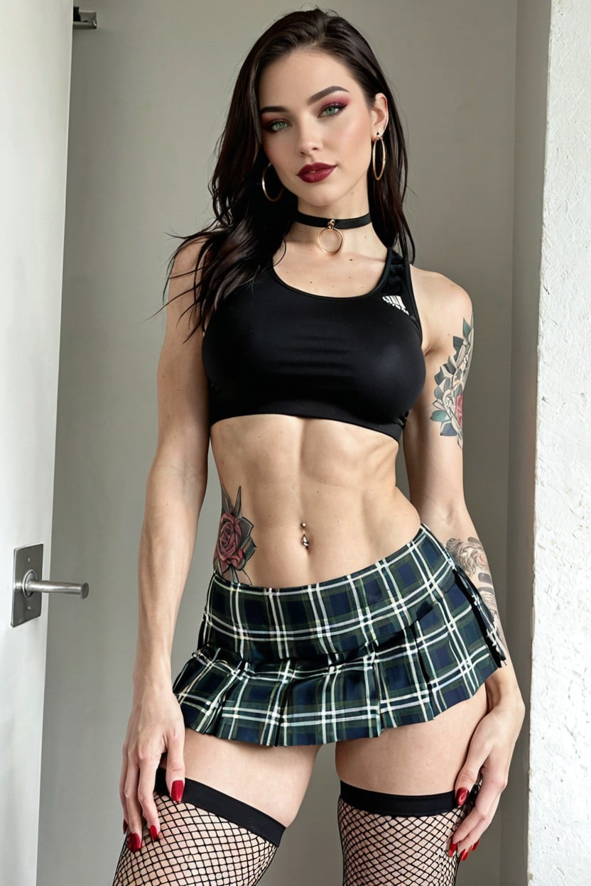 Acrylic Nails, Sports Jacket, Hoop Earrings AI Porn