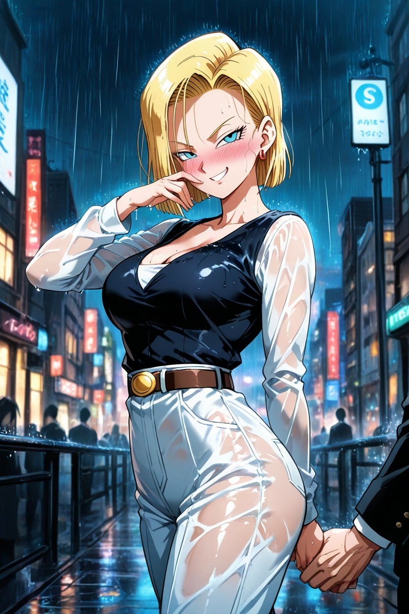 Gohan Is Wearing A Black Formal Suit, Rictus Diabolique, Blushing Porno IA
