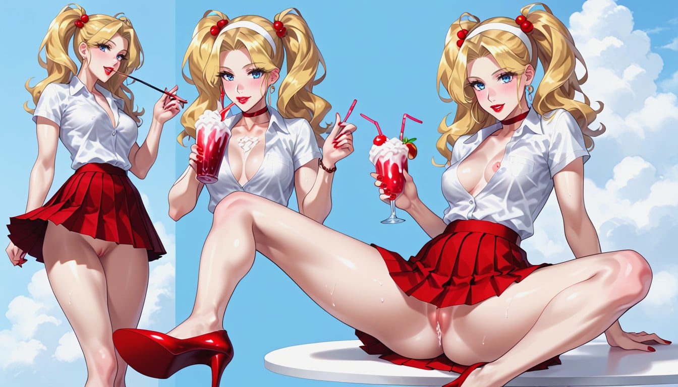Forward, High Ponytails, White Hairband Porno IA