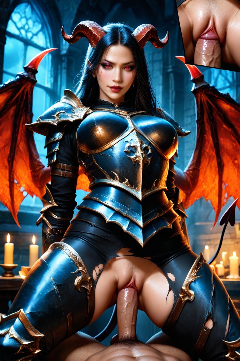 Intérieur, Fermer, Red Eyes Porno IA