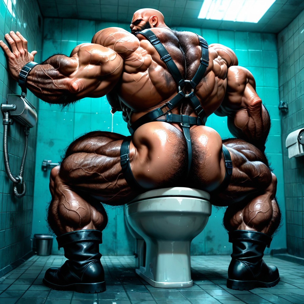 White Socks, Exposed Muscle Thighs, Extreme Hairy Chest AI Gay Porn