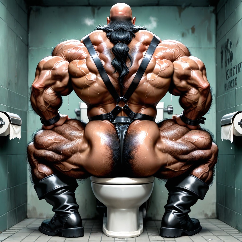 Rear View, Black Military Boots, Showing Back AI Gay Porn