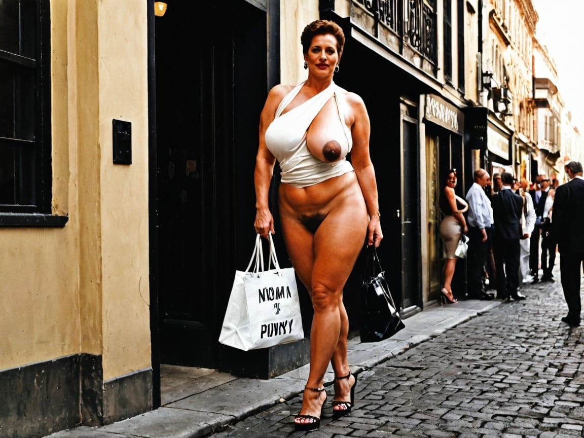 Medium Ass, Bag, Erect Nipples MILF AI Porn