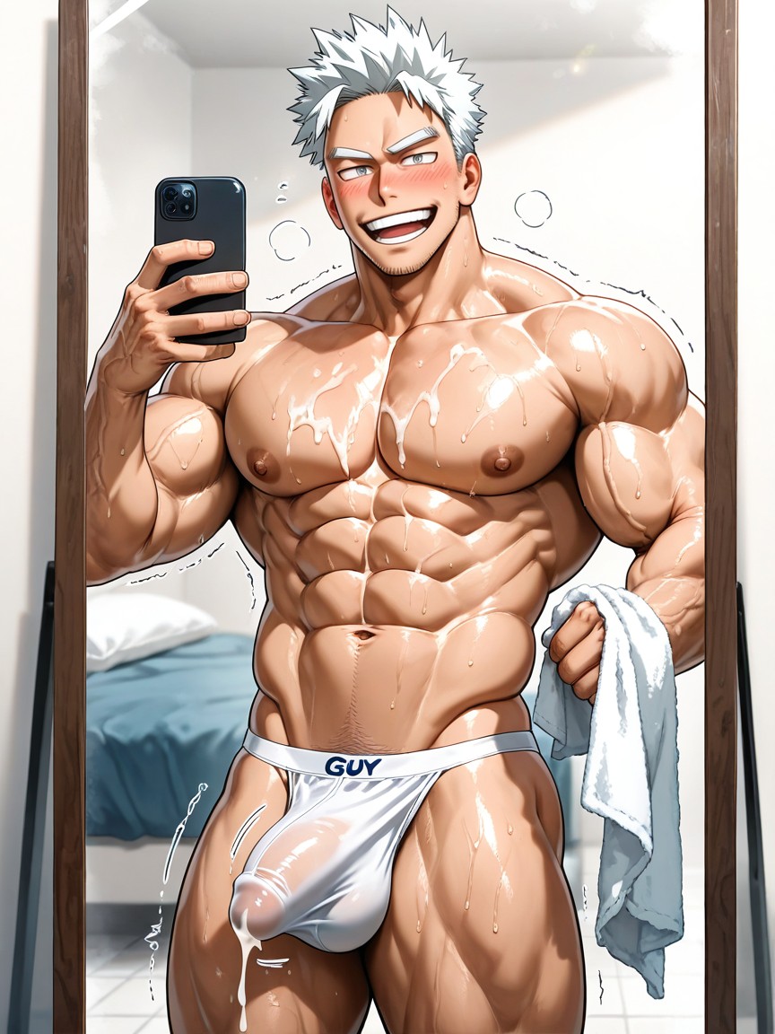 Shampoo Challenge, Underwear Excesive Cum, Cumming Shoting In Abs AI Gay Porn