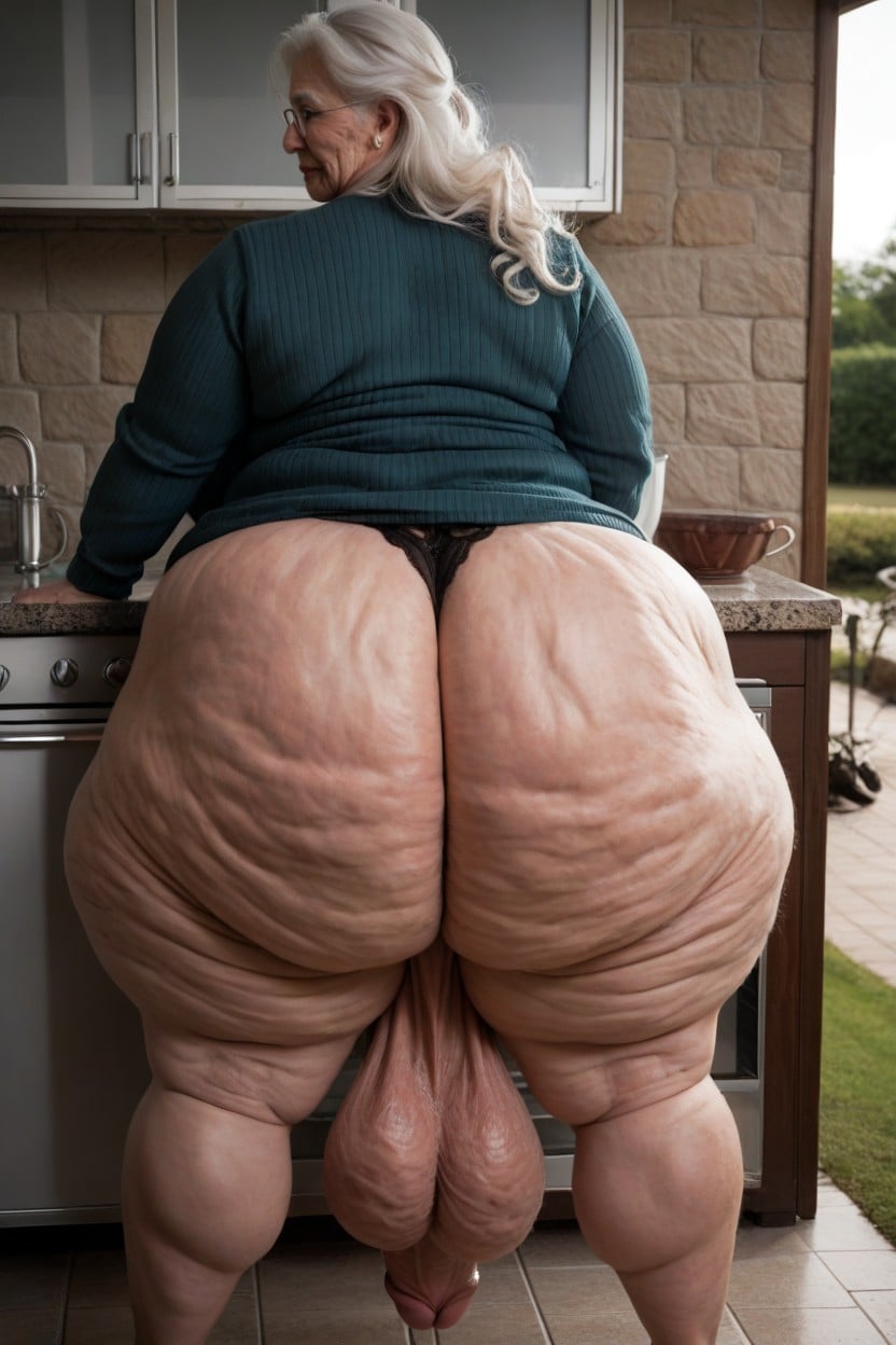 Giant Tall Futanari, Big Belly, Hyper Fat Body AI Porn