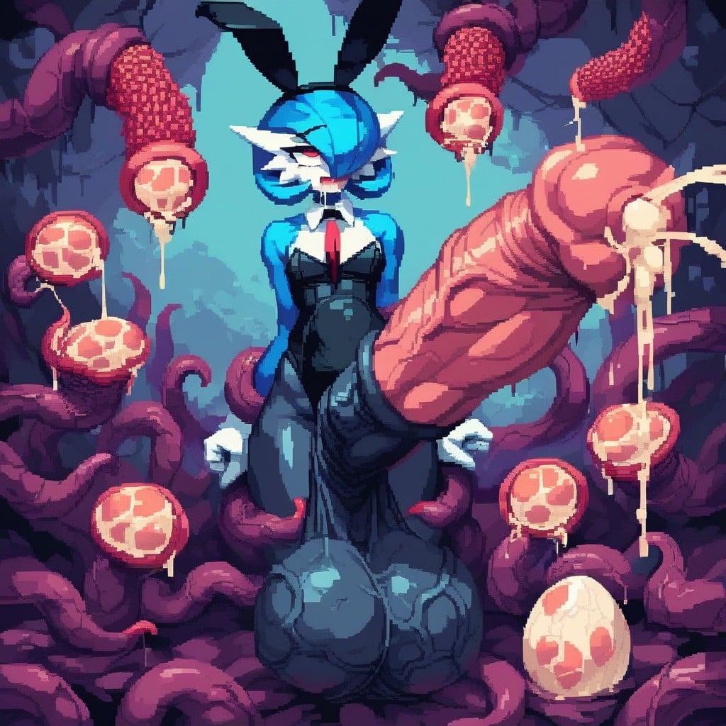 Huge Balls, Thick Tentacle Move Into Urethra, Veiny Balls AI Porn