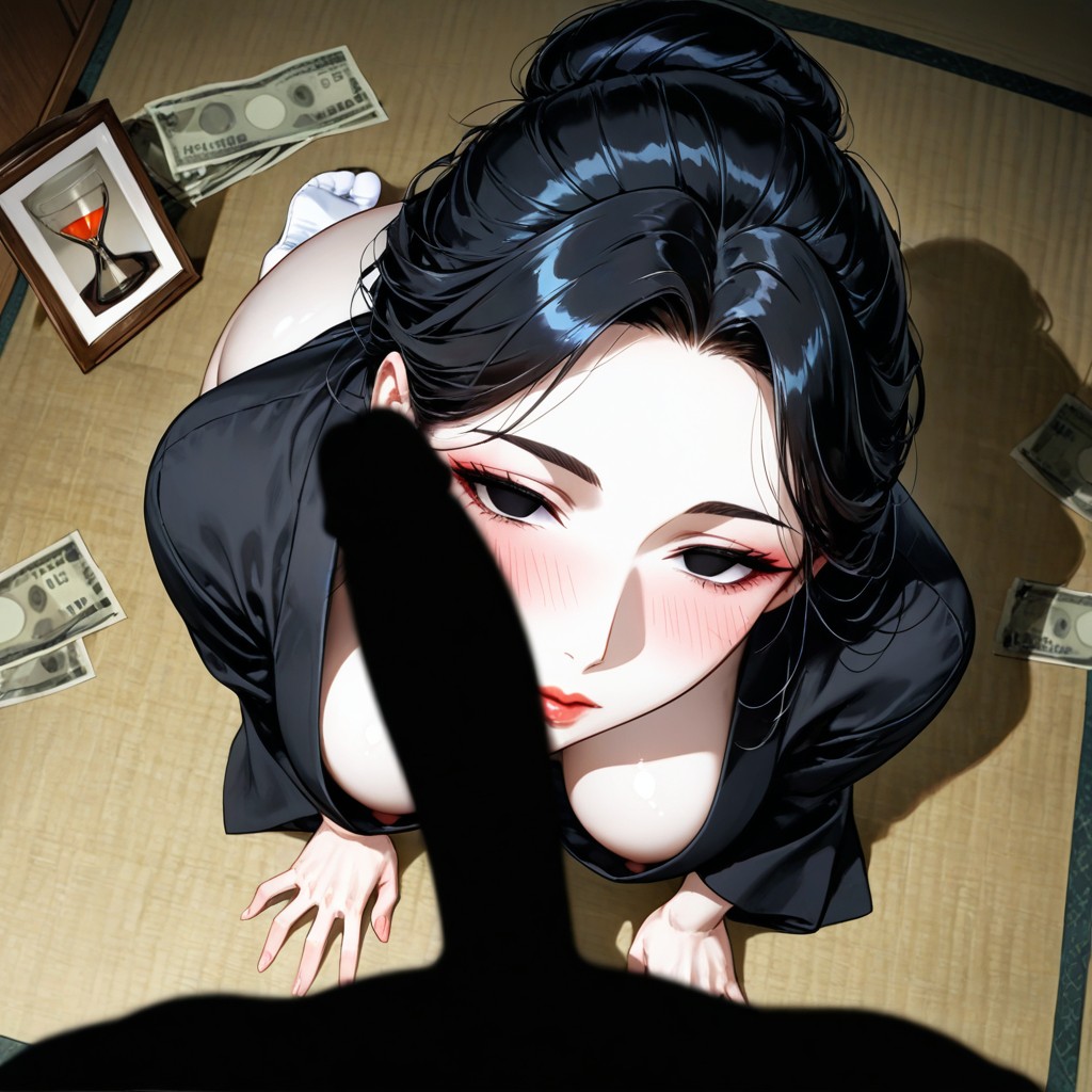 Empty Eyes, Open Clothes, Penis Shadow Bigger Than Face Hentai AI Porn