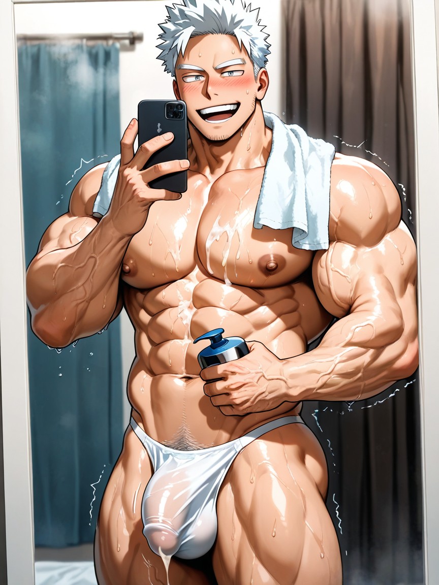 Shampoo Over Underwear Large Bulge, Large Nipples, Trembling Porno gay IA