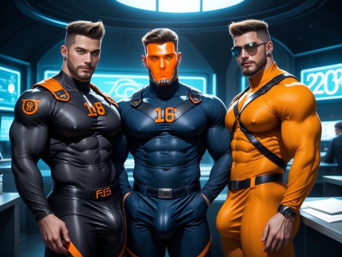 Extremely Veiny Cocks Visible Under Clothing, Massive Engorged Cock Bulge Under Clothes, Cosplay AI Gay Porn