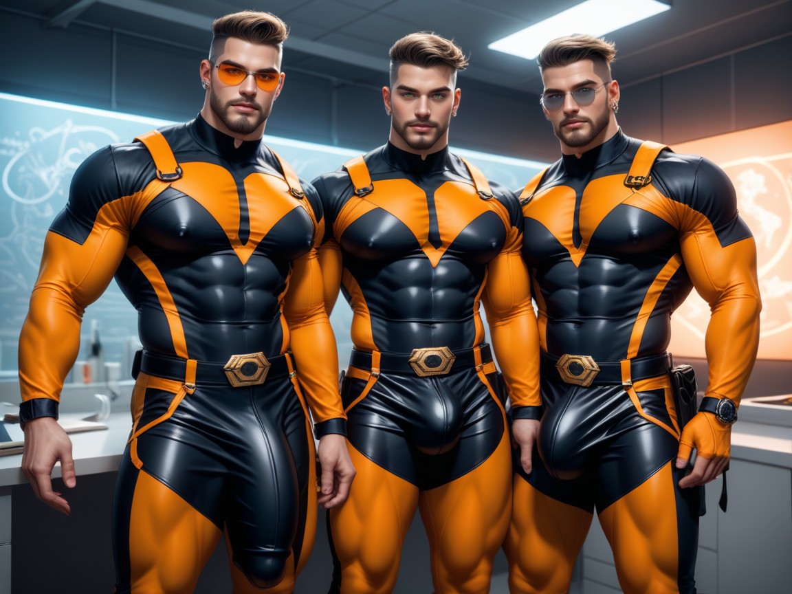 Holster On Thigh, Biohazard And Radiation, Bodysuit Is Extremely Form Fitting AI Gay Porn