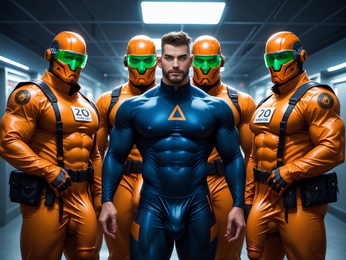 Green Eyes, Cosplay, Full Thick Beard AI Gay Porn