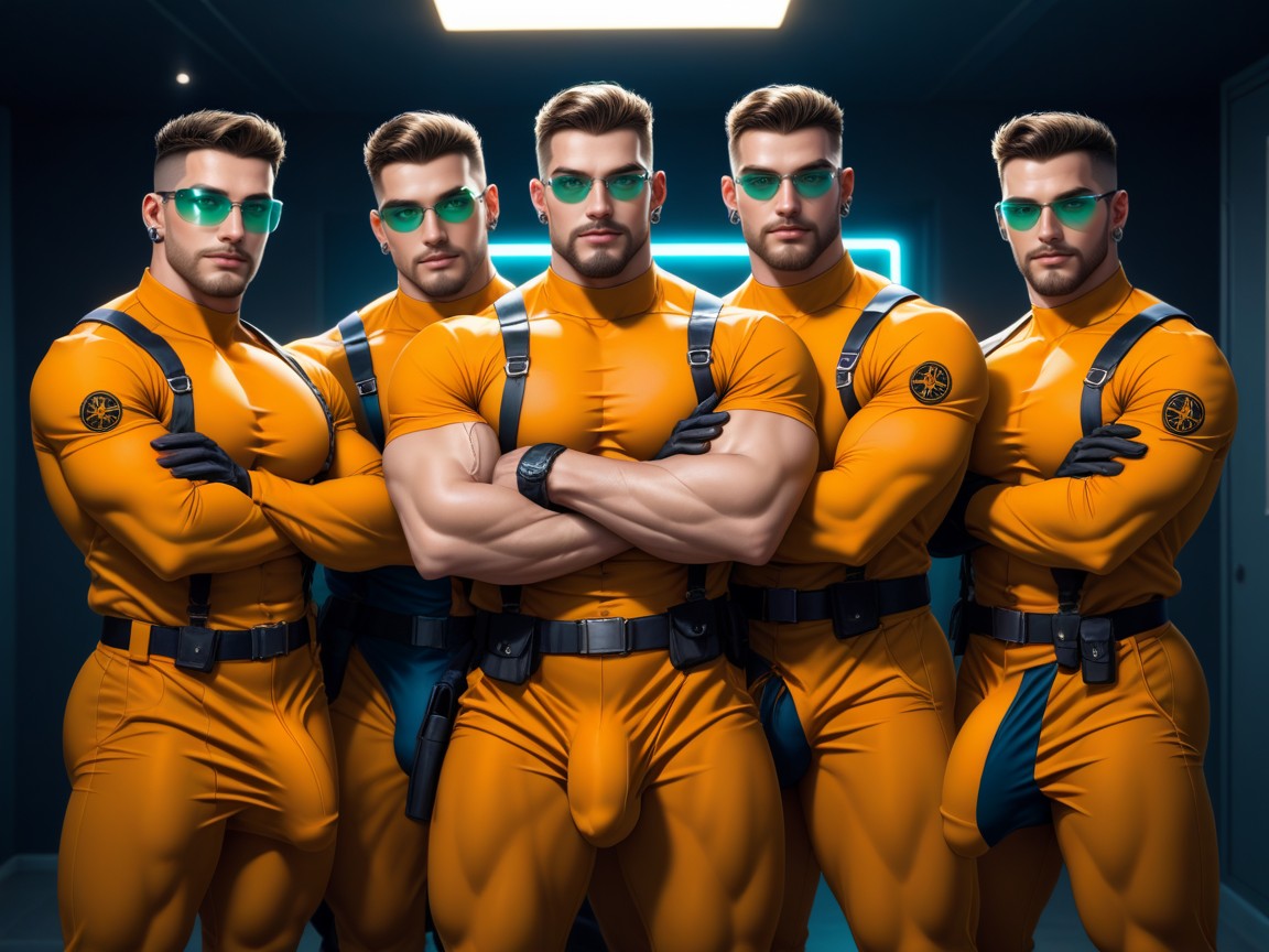 Brown Buzzcut Fade, Many Clones That Look Like Gordon Freeman From Half-life Game, Bodysuit Is Extremely Form Fitting Porno gay IA