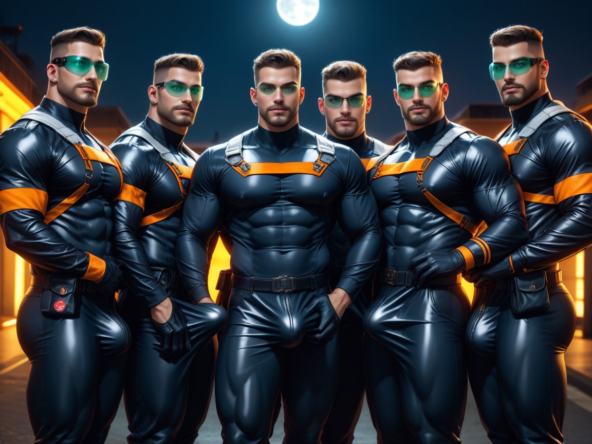 Very Muscular, Warning, Aggressive AI Gay Porn