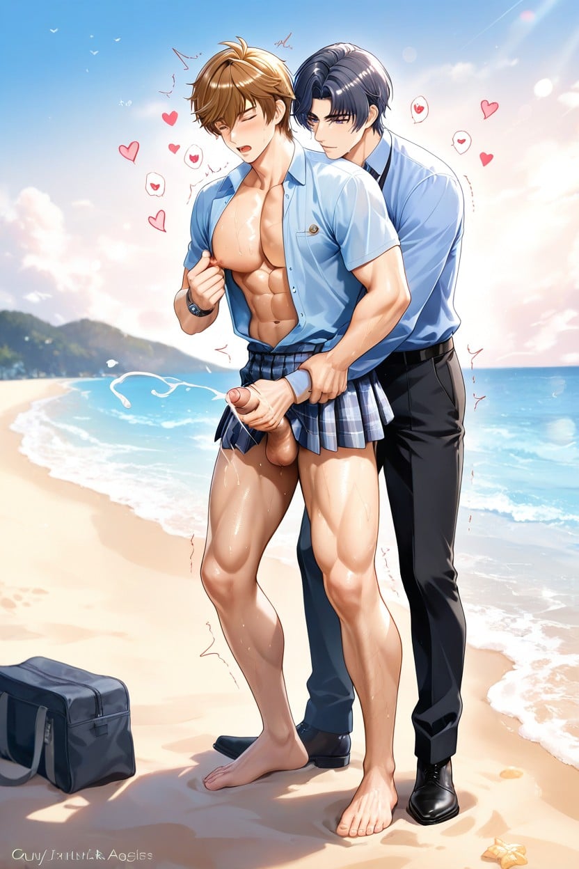 Cumshot, Teacher, Abs AI Gay Porn