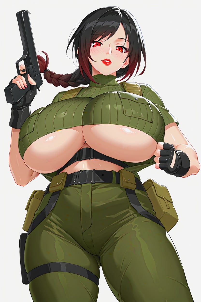 Stylized Hourglass Shaped Body, Long Hair, 25+ AI Porn