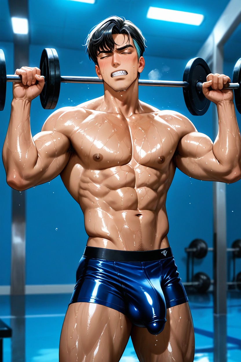 Silohuette, Warm Highlights On Skin, Soft Anime Eyes With Realistic Depth AI Gay Porn