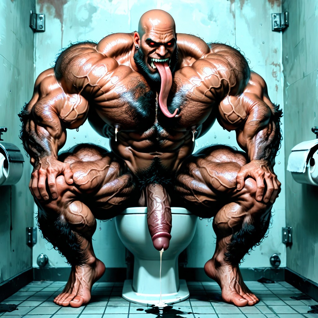Hands On Knees, Brute Warrior, Long Tongue AI Gay Porn