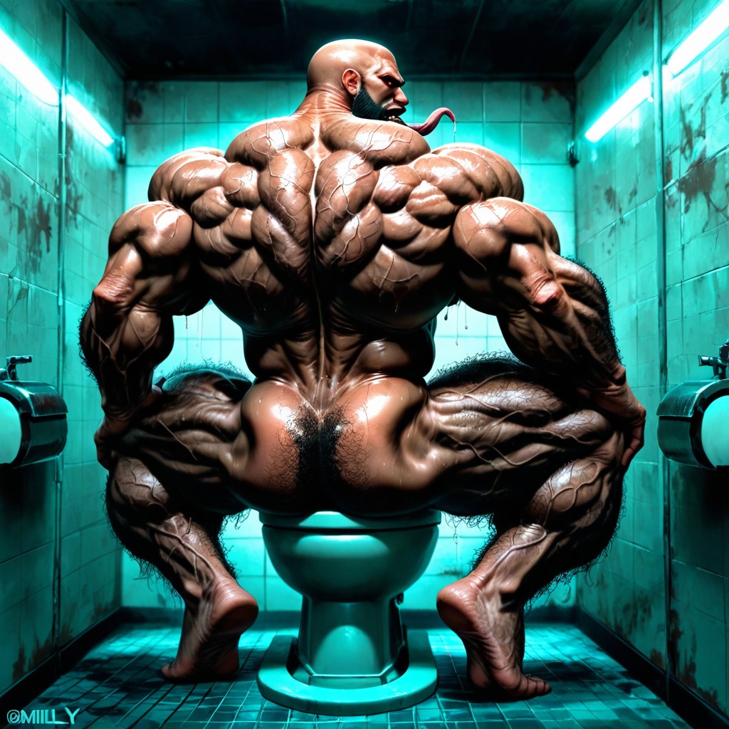 18+, Gloomy Atmosphere, Dark Tanned Skin AI Gay Porn