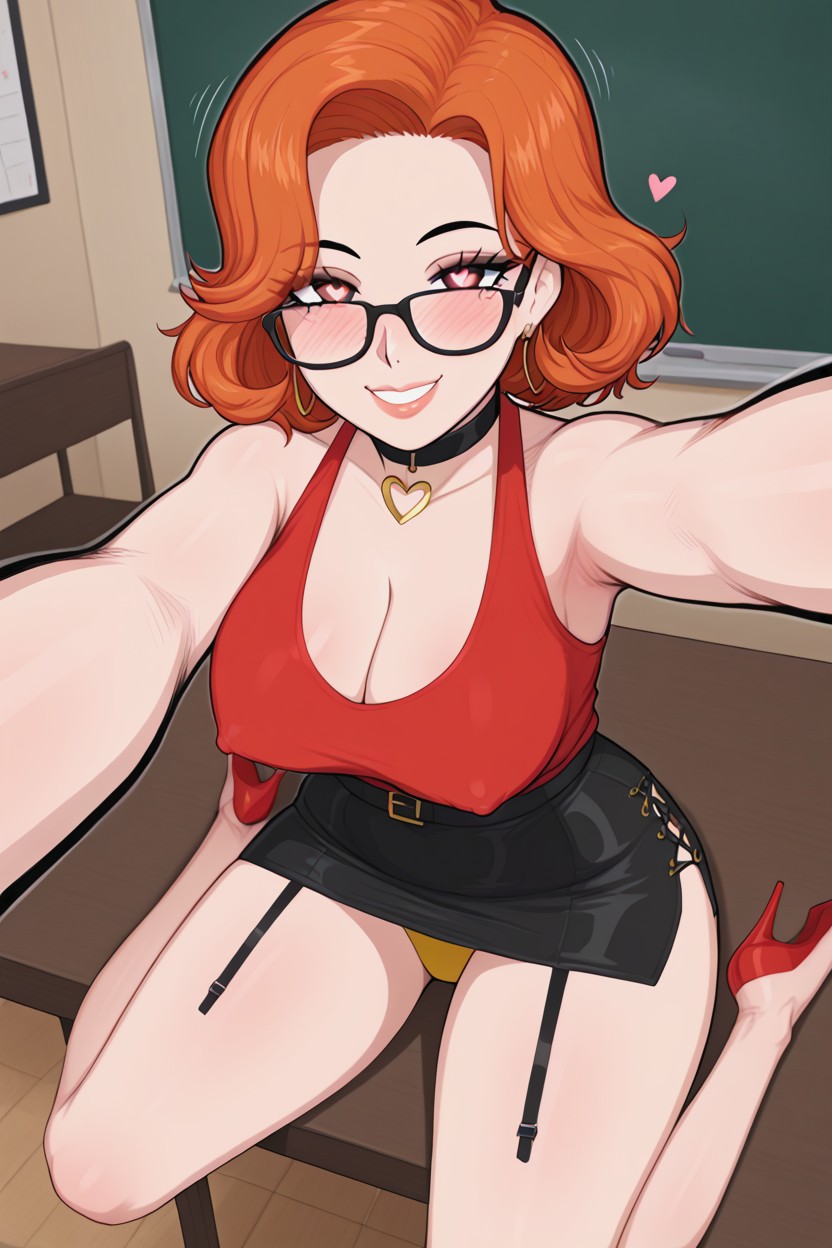 18+, Rounded Ass, Glasses Hentai AI Porn