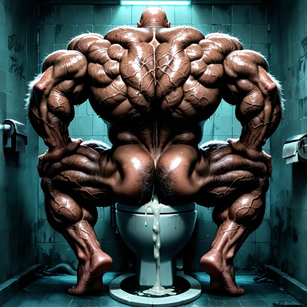 Excessive Hyper Hairy, Brute Warrior, Full Body AI Gay Porn