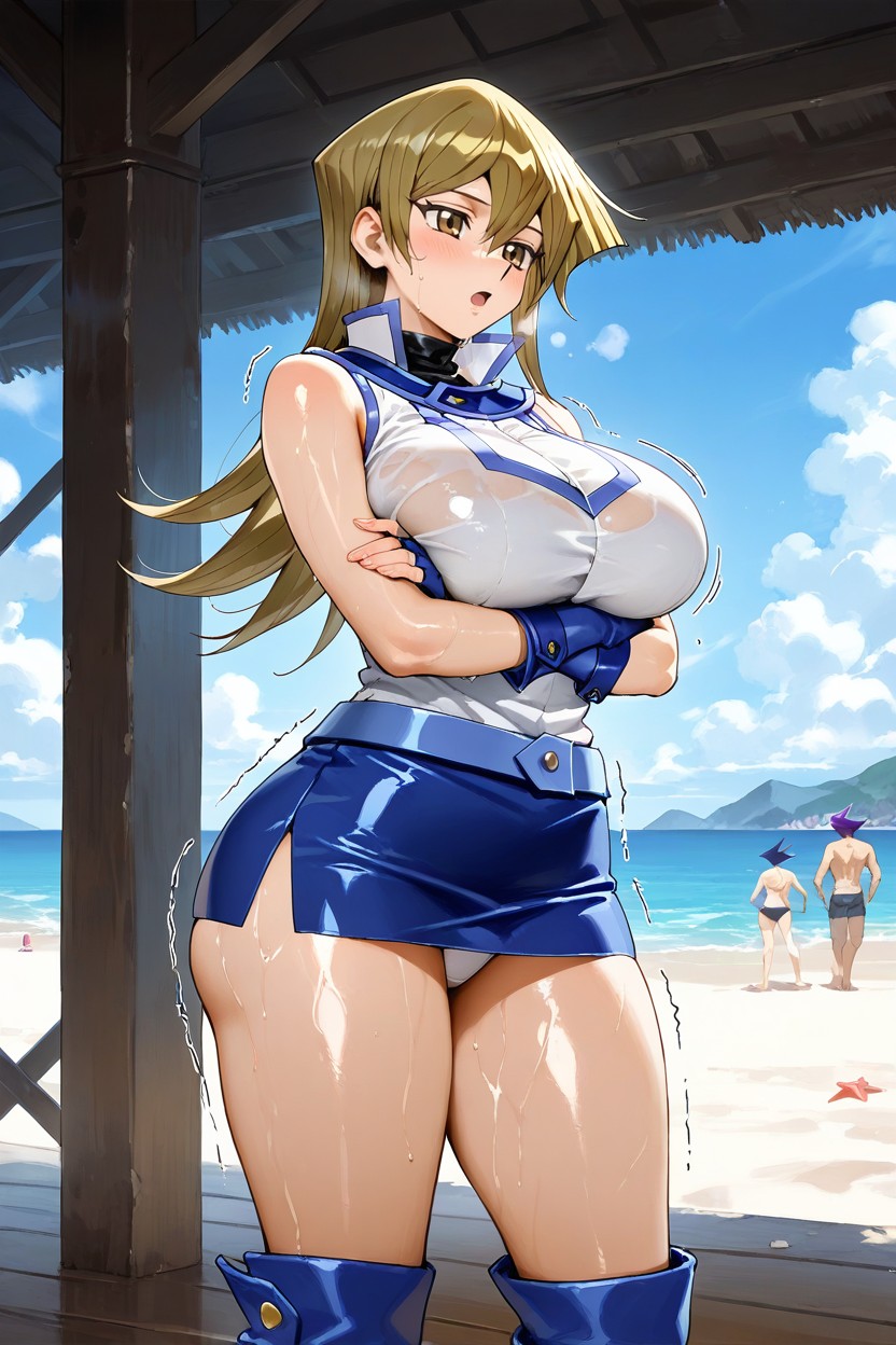 Perfect Hourglass Body, Wearing Characters Official Outfit, Anatomically Accurate Hentai AI Porn