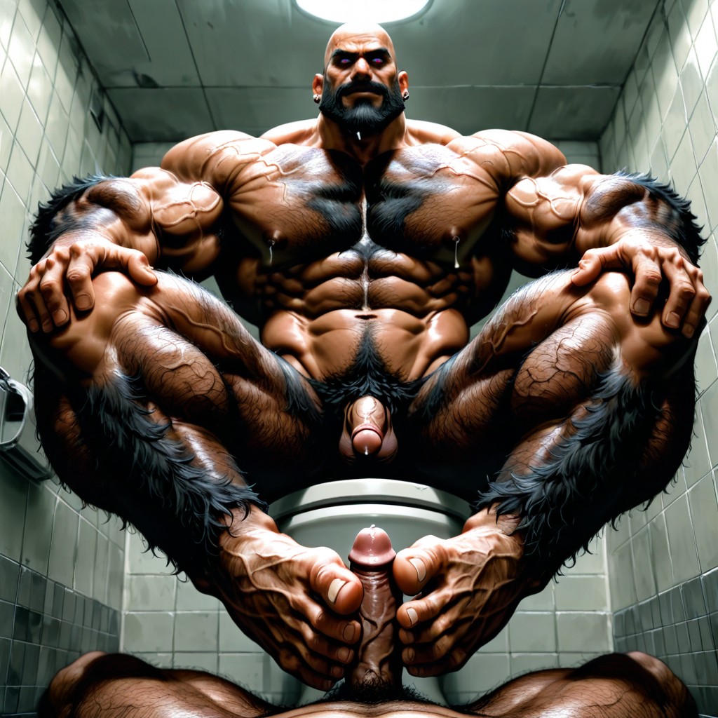 Beard, Hyper Hairy Body, Exposed Muscle Thighs AI Gay Porn