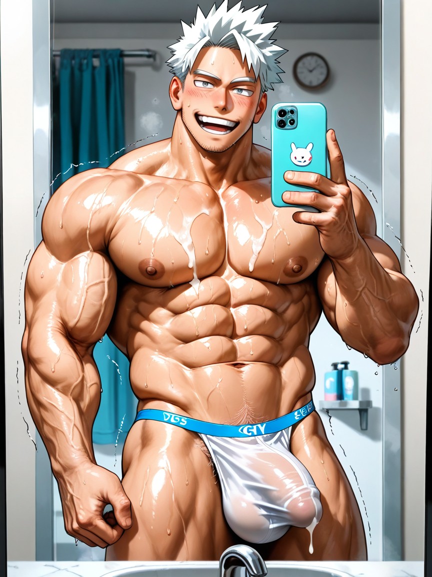 Large Nipples, Grey Eyes, Natsuo From My Hero Academia AI Gay Porn