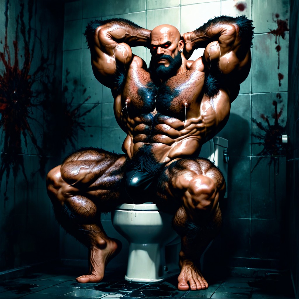 Bodybuilder, Detailed Image, Earrings AI Gay Porn