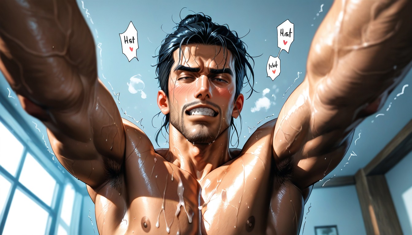 Realistic Style, Covered In Cum, Blush AI Gay Porn