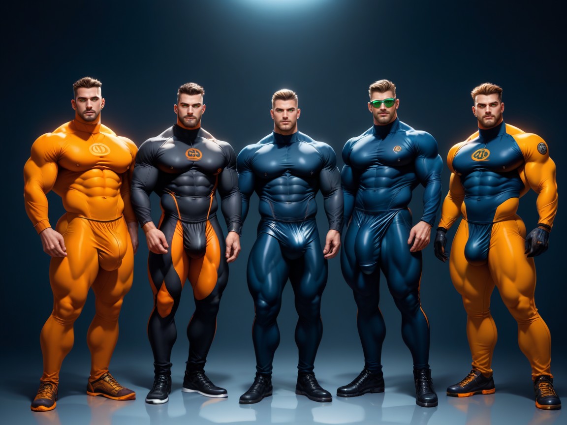 Outline Of Cock And Cock Head, Neon, Skintight Clothing AI Gay Porn