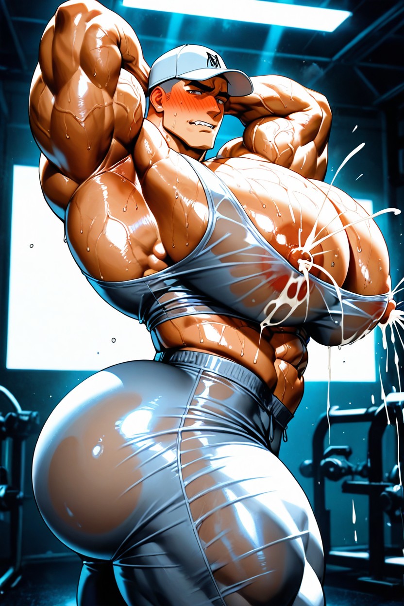 Midriff, Massive Muscles, Wide Angle AI Gay Porn