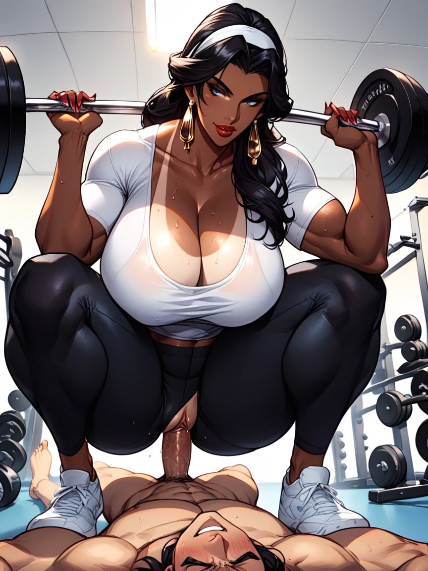 Lewd Face, Voluptuous, Perfect Figure AI Porn