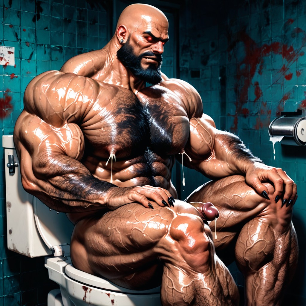 Hyper Nipples, Incredibly Wide Shoulders, Huge Hairy Pecs AI Gay Porn