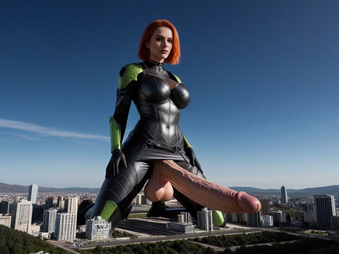 Choker, Giant Cock, Cvberpunk Sci-fi Aesthetic AI Porn
