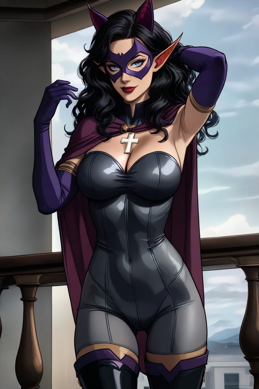 Female Superhero, Normal Anatomic Ears, Perfectly Fit Body AI Porn