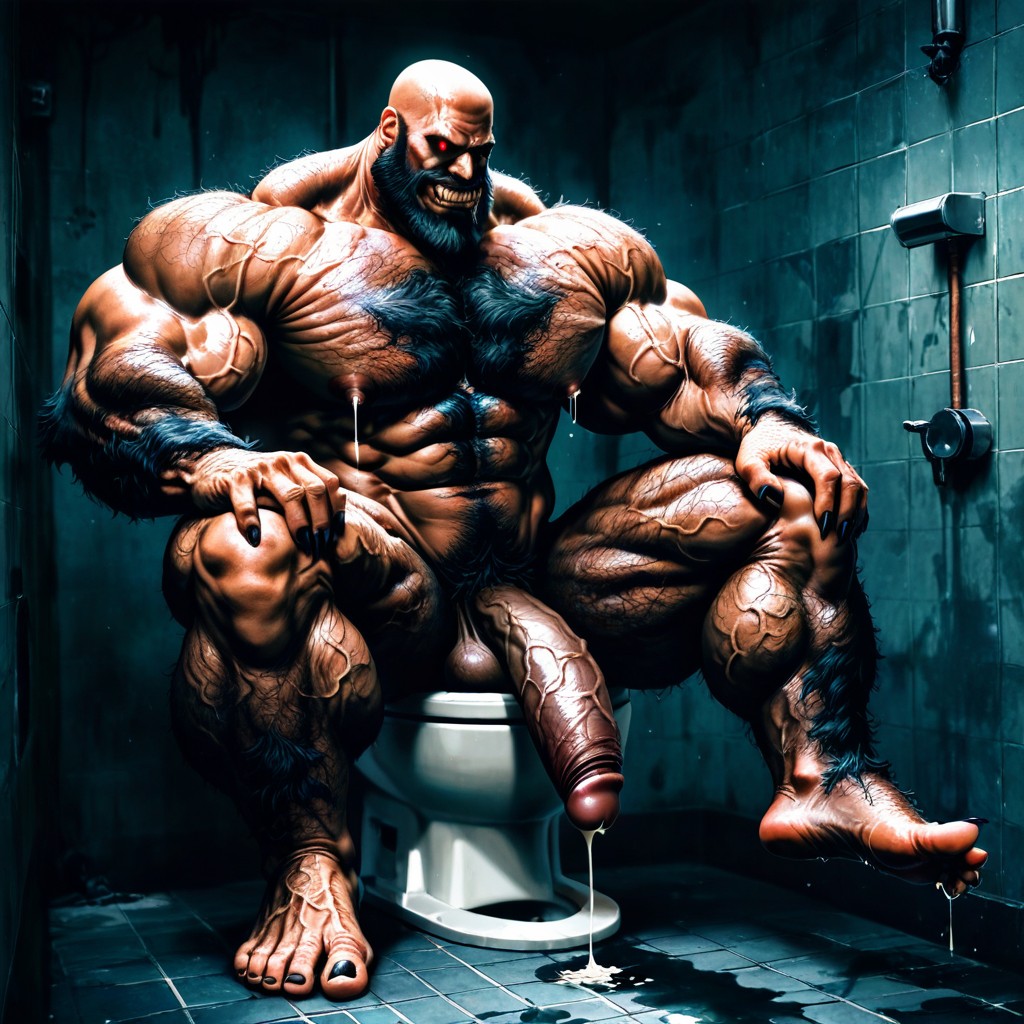 Gloomy Atmosphere, Legs Up, Excessive Hyper Hairy AI Gay Porn