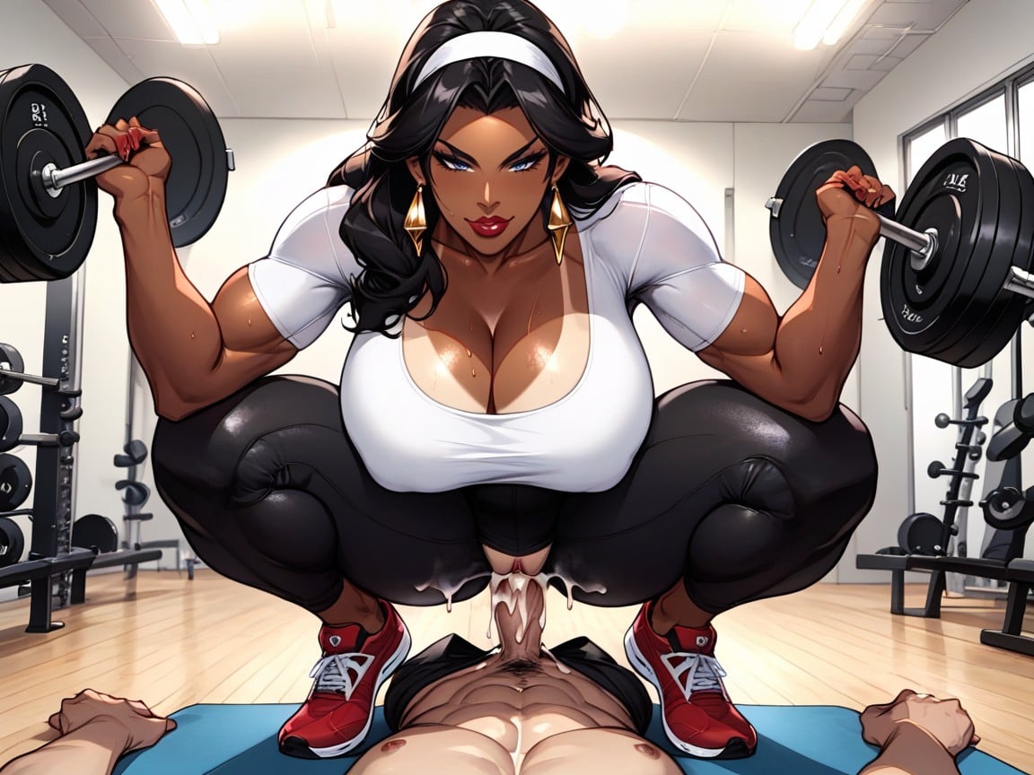 Bodybuilder, Curvy Body, Front View AI Porn