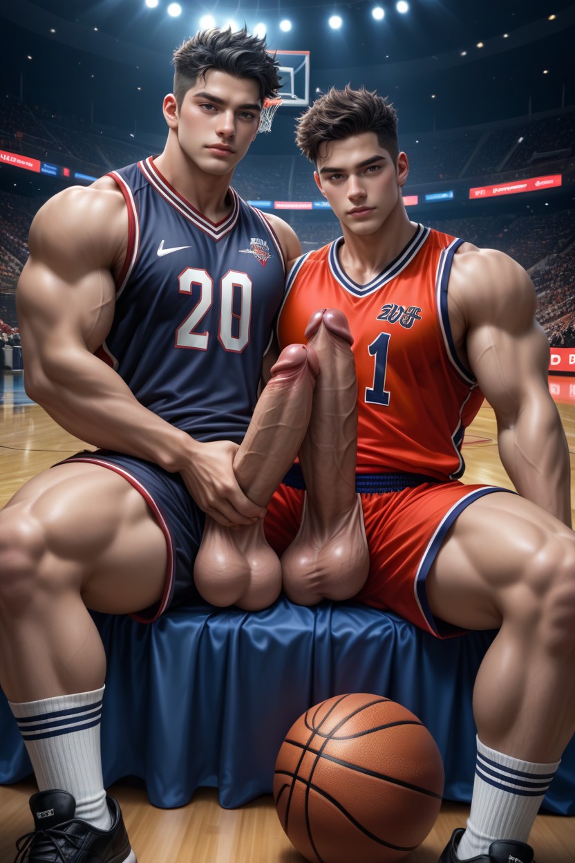 Sitting, Socks, Thick Thighs AI Gay Porn