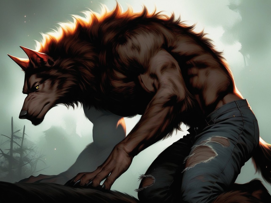 Hyper-realistic, Werewolf, Werewolf Legs AI Gay Porn